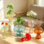 Ensemble de 6 vases à fleurs en verre de couleur champignon, petits vases à boutons pour les stations de propagation, petites jardinières mignonnes pour la décoration de bureau à domicile