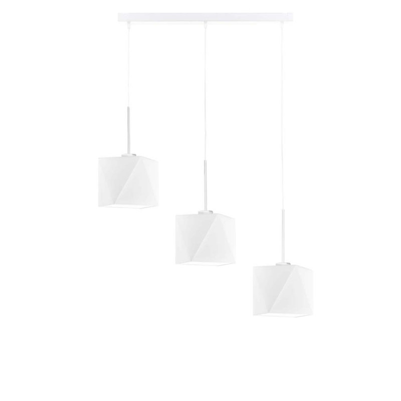 Deneise 3 - Light Kitchen Island Pendant, White, White