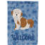 Caniche en polyester à 2 côtés 40 x 28 po standard welcome drapeau maison-957493168