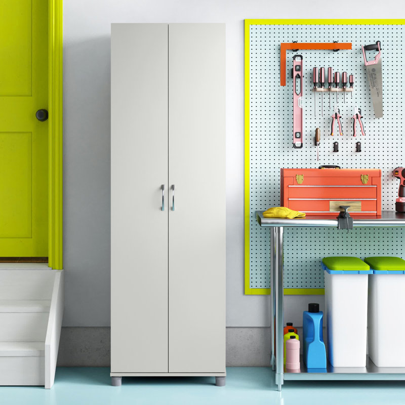 Armoire de rangement l 24 po Aleg, Blanc