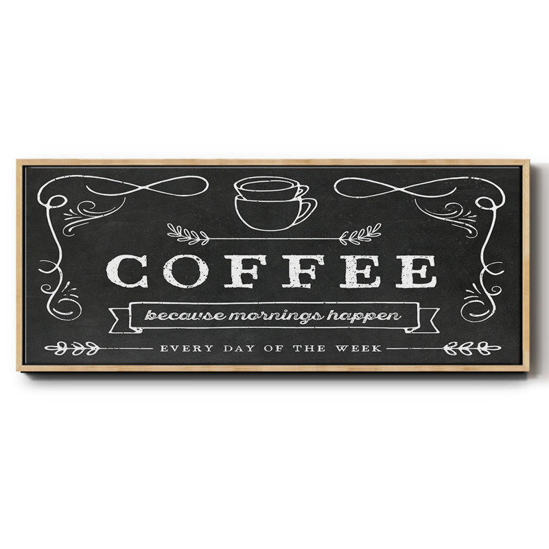 «Coffee Everyday», toile encadrée, H 20 po x l 50 po