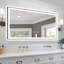 Miroir de salle de bain moderne sans cadre avec fonction de désembuage et lumière réglable-560712877-566337161-566337165