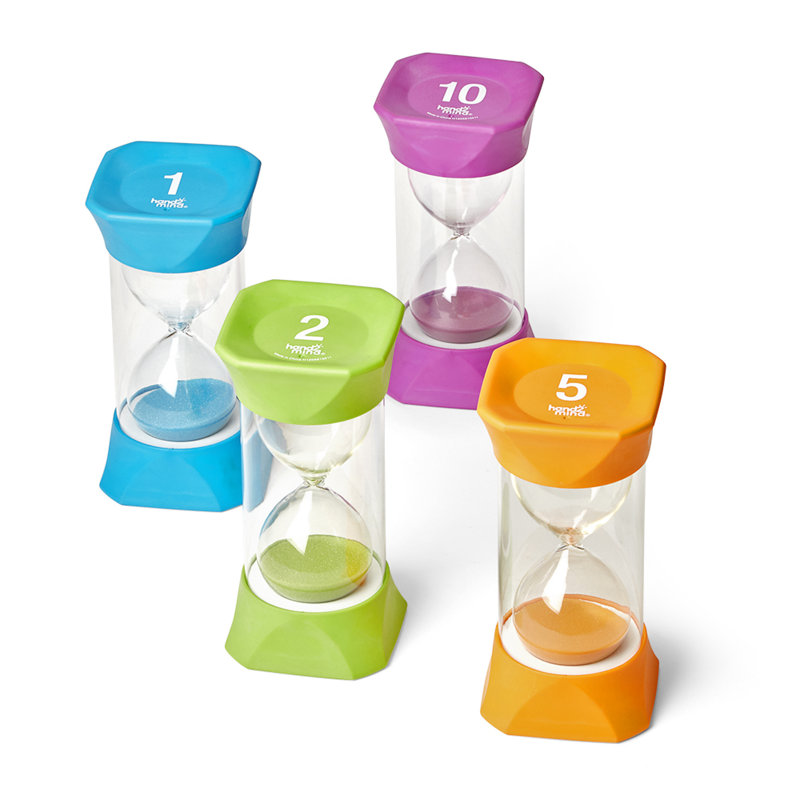 Ensemble de minuterie sable 1, 2, 5 et 10 minutes Hand2mind Jumbo