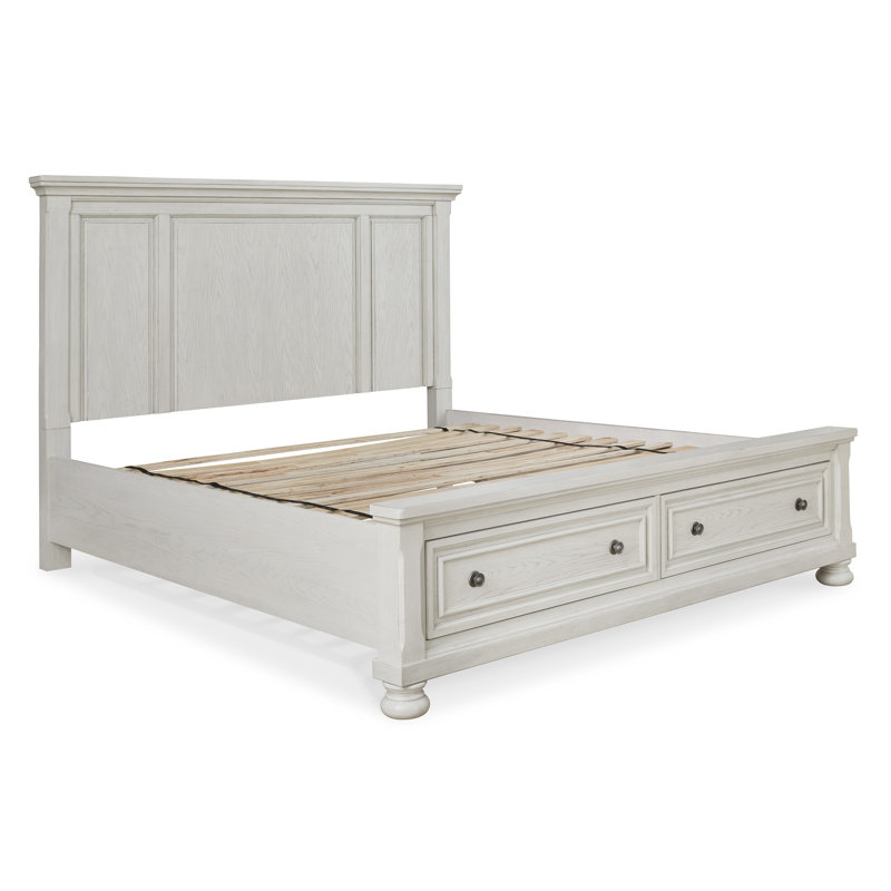 Robbinsdale Queen Storage Bed, Dresser, Mirror and Nightstand