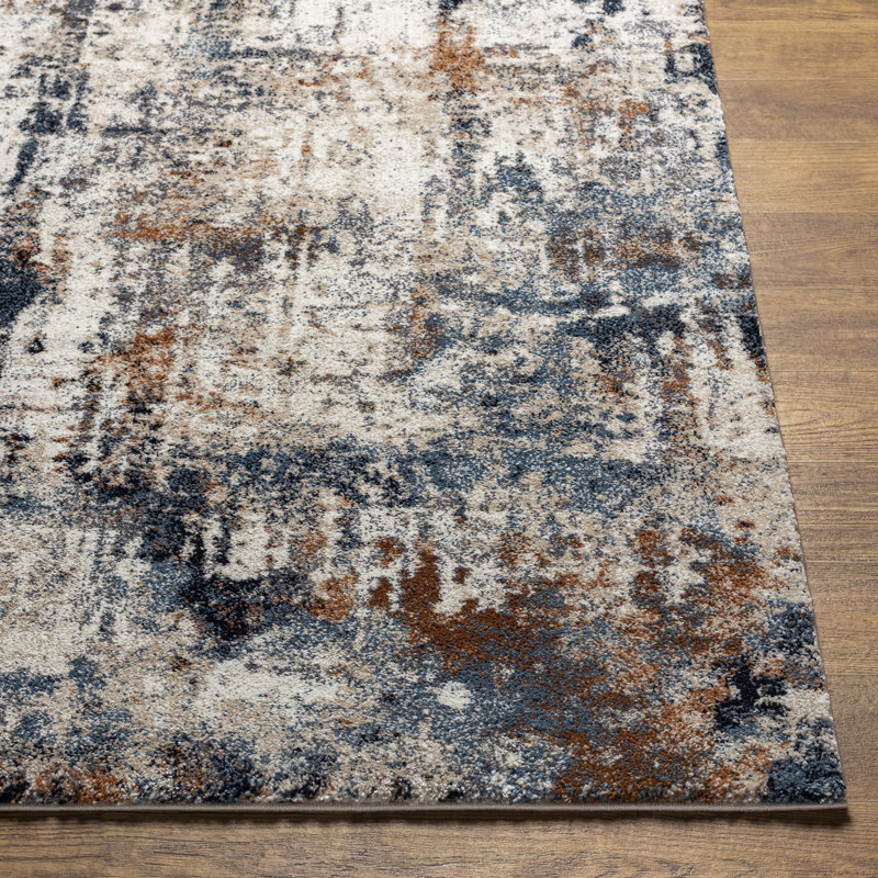 Dunigan Machine Woven Abstract Area Rug, Square 7'10"