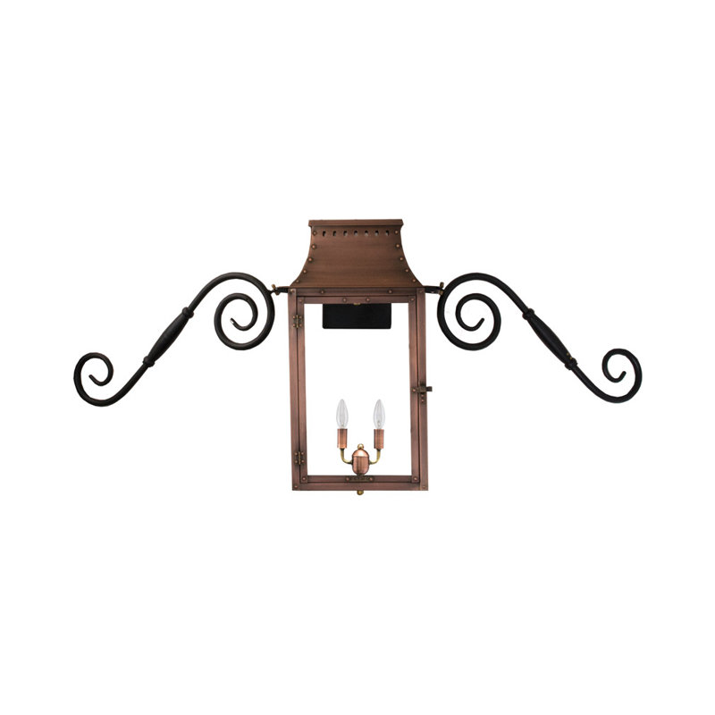 Beaux Bridge Outdoor Wall Lantern, 22" H x 13" W x 12" D