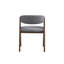 Ensemble de 2 chaises d'appoint Keiki en tissu gris et finition noyer