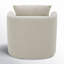 Fauteuil demi-tonneau pivotant rembourré Menta-78396821