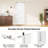 80"H 3Lite Waterproof White Primed Solid Core Composite MDF Wood Sliding Barn Door With Hardware Kit-118643948