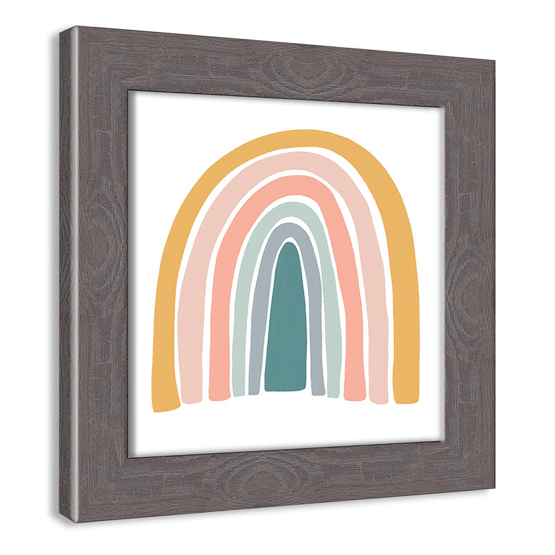 Décoration murale pour enfants, H 8 po x l 8 po x P 0,63 po, Encadrement fil du bois gris