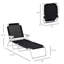 Chaise de camping pliante pour bronzer - 4 chaises longues inclinables avec, en noir, pour l'extérieur