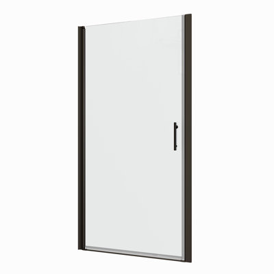 Porte pivotante en verre trempé de 1/4 po pour salle de bain - caractéristique élégante avec glissement en douceur