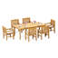 6 Seats 7 Pcs Grade-A Teak Wood Dining Set: 83" Rectangle Table And 6 Devon Arm Chairs #11DV1806-1815454056