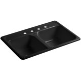 Delafield® Cape Dory 33" L x 22" W x 8-1/2" Top-Mount Double-Equal Kitchen Sink