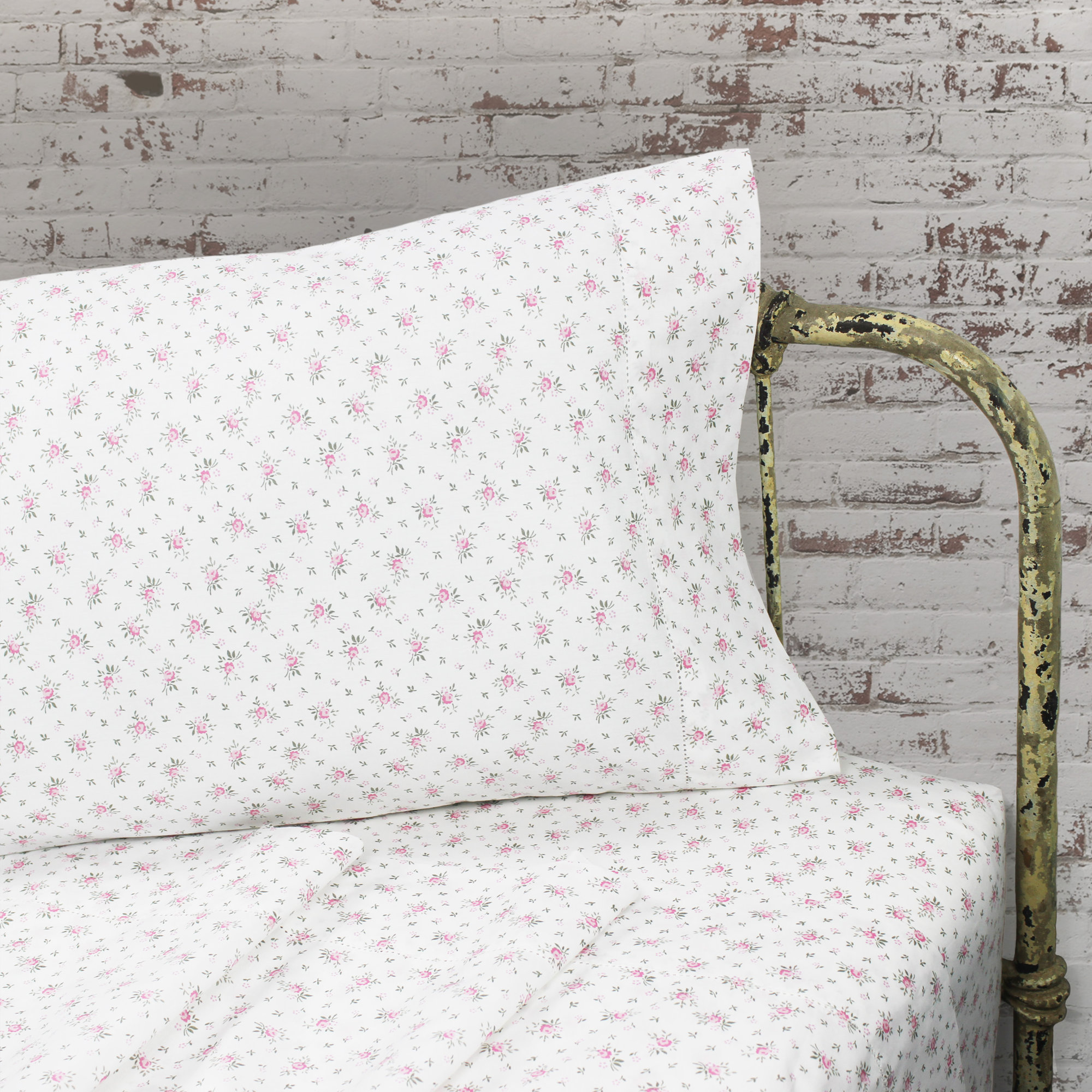 Beford Lane 100% Cotton Percale Sheet Set, Pink, King