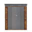 Remise d'atelier en fer forgé 3 * 5 pi - pour les ateliers. Bois de cèdre et revêtement imperméable. Portes de toit modernes en fer. Éclairage de ventilation adéquat. Robuste temps - travaux de construction. Facile à assembler. 59,74 po de profondeur X