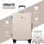 bagages 4 pièces valise légère en ABS avec roues rotatives, 24 pouces et 28 pouces avec verrou TSA, (16/20/24/28) BLANC