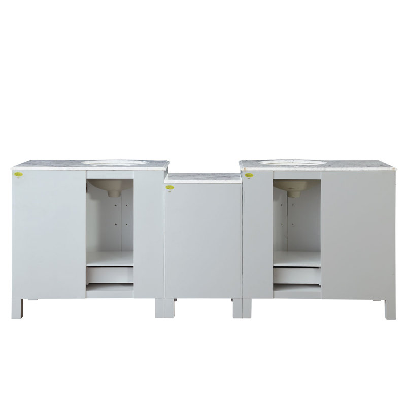 Meuble-lavabo double 89 po Ateeq