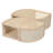 Round To Square Block Modular Coffee Table  Rattan With Storage 4 Piece