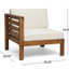 Chaise de jardin en bois beige avec coussins et pour accueillir