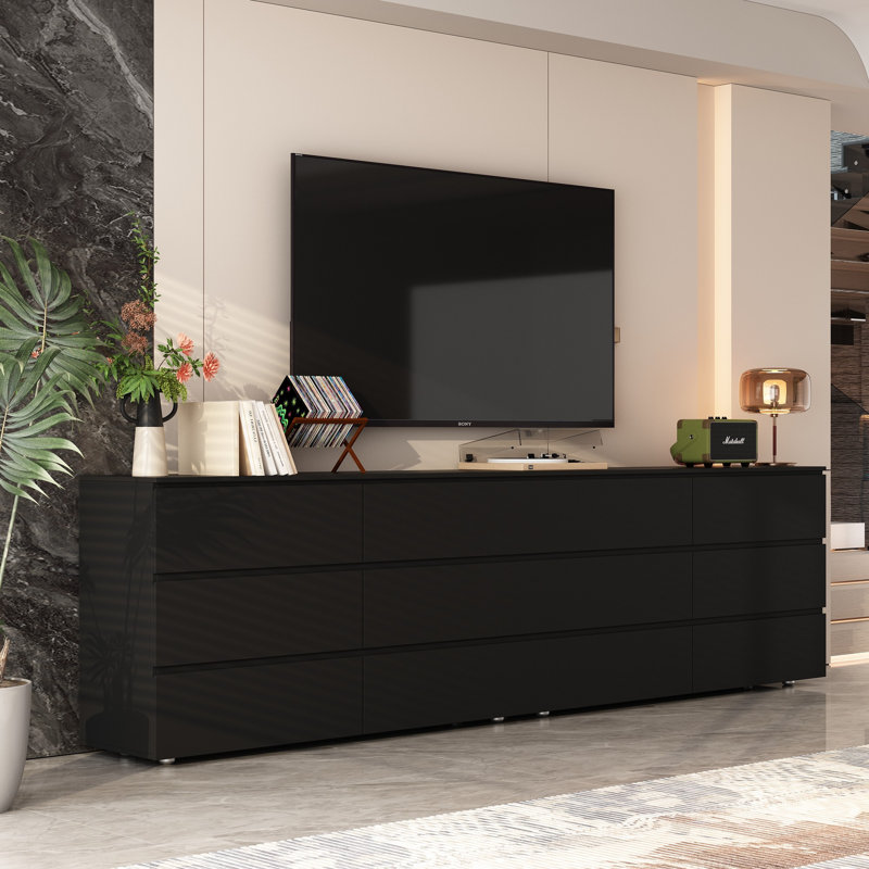 12 Drawer Dresser, Black