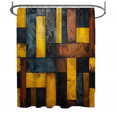 11949_Colorful Abstract Shower Curtain -  Visual Art Bathroom Decor