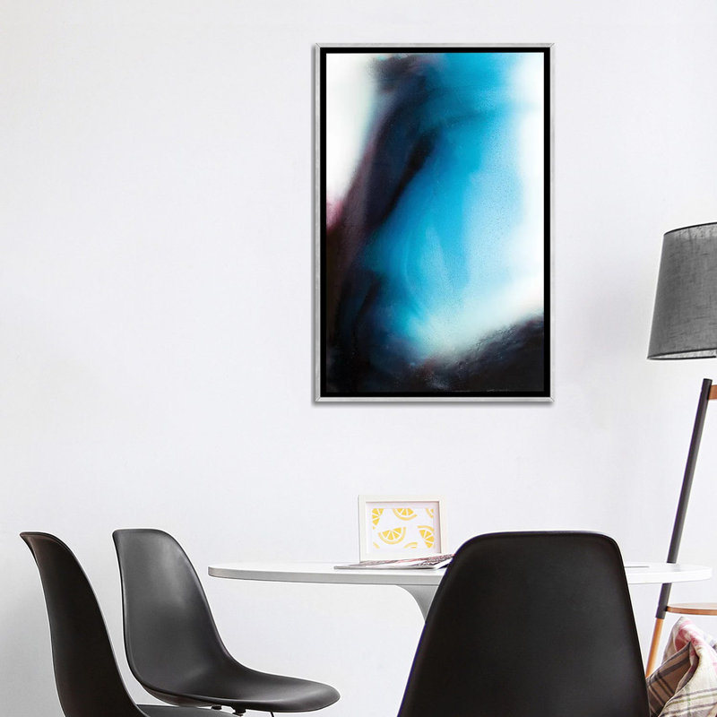 «Frozen Reflection» par Spell rebond Fine Art - impression d'art graphique, Toile avec cadre argenté, Pas de tapis
