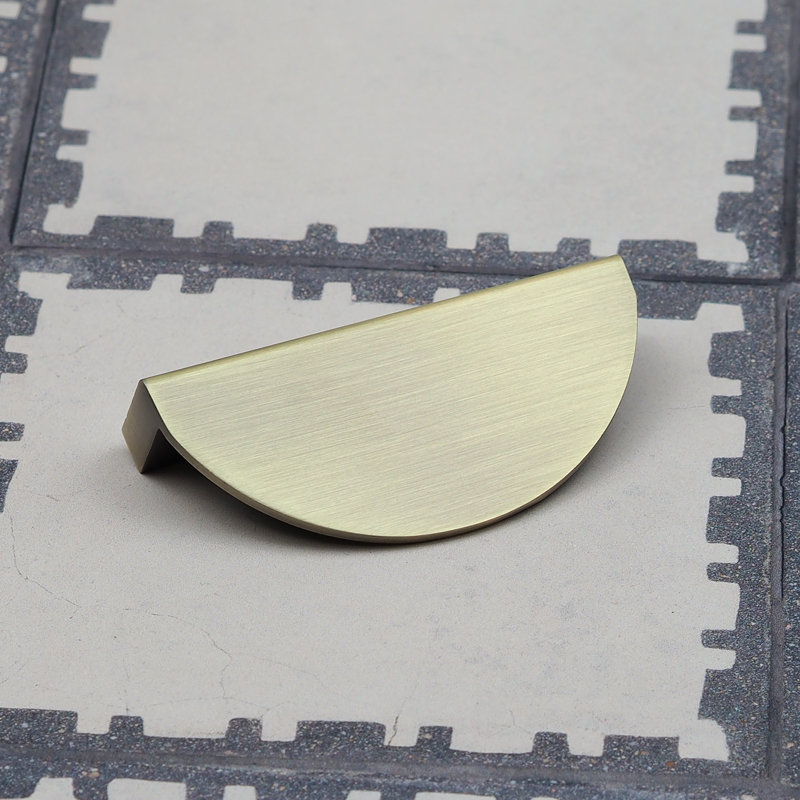 Half Moon Handles in Multiple Finish Variations, Antique Brass