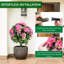 Arbre à fleurs artificiel 21,65 "avec épi de sol, arbres topiaires en soie artificielle, paquet de 2-479888395