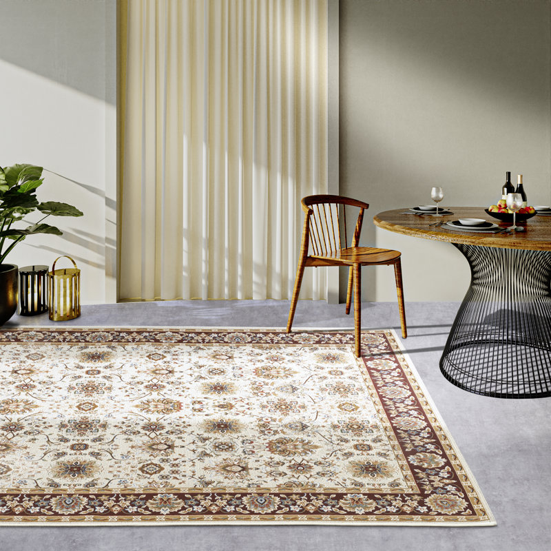 Kollektion 1767 Machine Woven Cream brown Rug, Rectangular 120 x 180cm