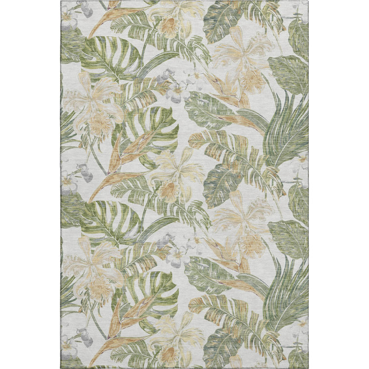 Premium Machine Washable Varroville AMF1708 Floral Rug