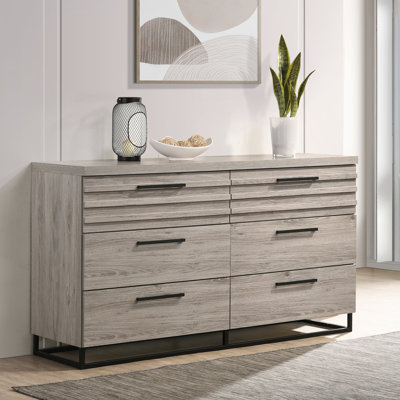 Earvin 6 Drawer 64" W Double Dresser by Latitude Run