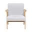 Chaise rembourrée contemporaine en tissu gris avec finition naturelle et capacité de 300 lb.