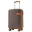 Ensembles de bagages 3 pièces, valises de transport légères en plastique rigide avec roulettes 22 po x 14 po x 9 po, approuvées par les compagnies aériennes, brun