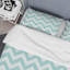 Ensemble de housse de couette à motif géométrique en tissu vert-640669973