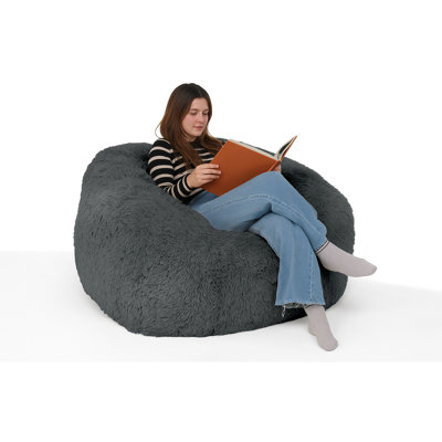 Fauteuil à billes en fausse fourrure Bilbo