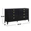 Commode 8 tiroirs en bois avec poignées en métal demi-lune noires
