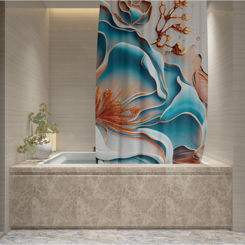Itsines Abstract Shower Curtain, 72" H x 70" W