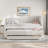 Upholstered Daybed With Trundle, Three Drawers And Vertical Striped Design-870243475-870243470