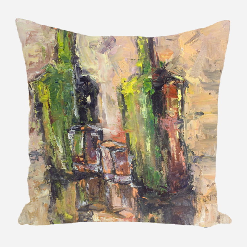 Linen Square Pillow Cover & Insert, 17" x 17"