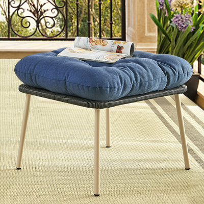Repose-pieds d'extérieur avec coussin Azuredee