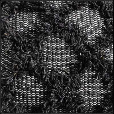 Jumanji Handcrafted Wool and Cotton Pouf, Comfortable and Stylish Seating for Any Room, Perfect for Relaxation and Decor.