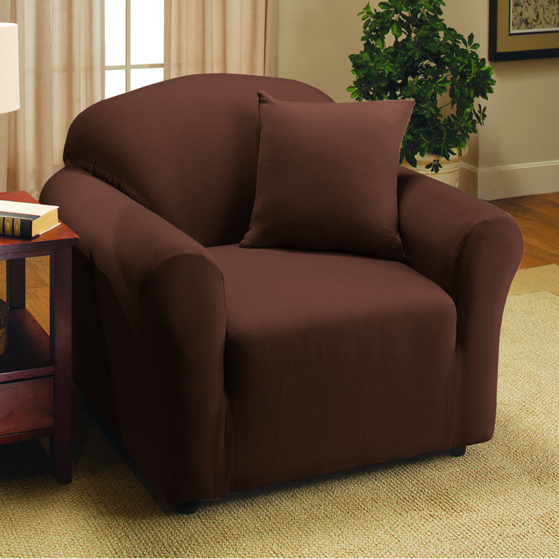 Housse pour fauteuil à coussins en T, Brun