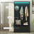 3-In-1 Hall Tree With LED Lights And Shoe Storage, Standing Coat Rack With Shoe Bench, Entryway Organizer With Five Hooks-1629958937