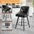 PU Leather Elegant 360° Swivel Bar Stool Stylish Design With Plush Cushion & Sturdy Build-1477775845-1477775844