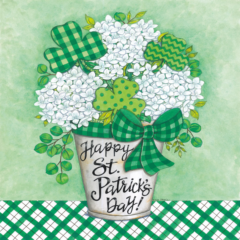 «St. Pat's Hydrangea On Canvas» par Deb Strain, H 36 po x l 36 po x P 1,25 po
