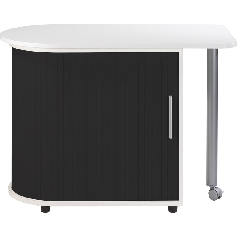 Asyra Storage Cabinet, White/Black