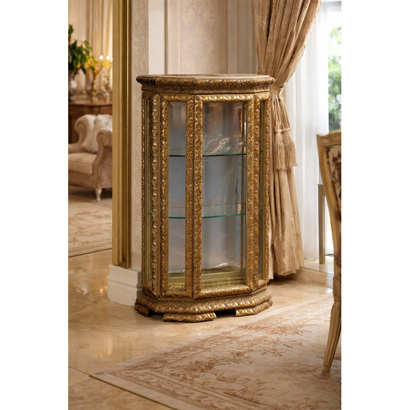 Infinity Solid Wood Lighted Curio Cabinet