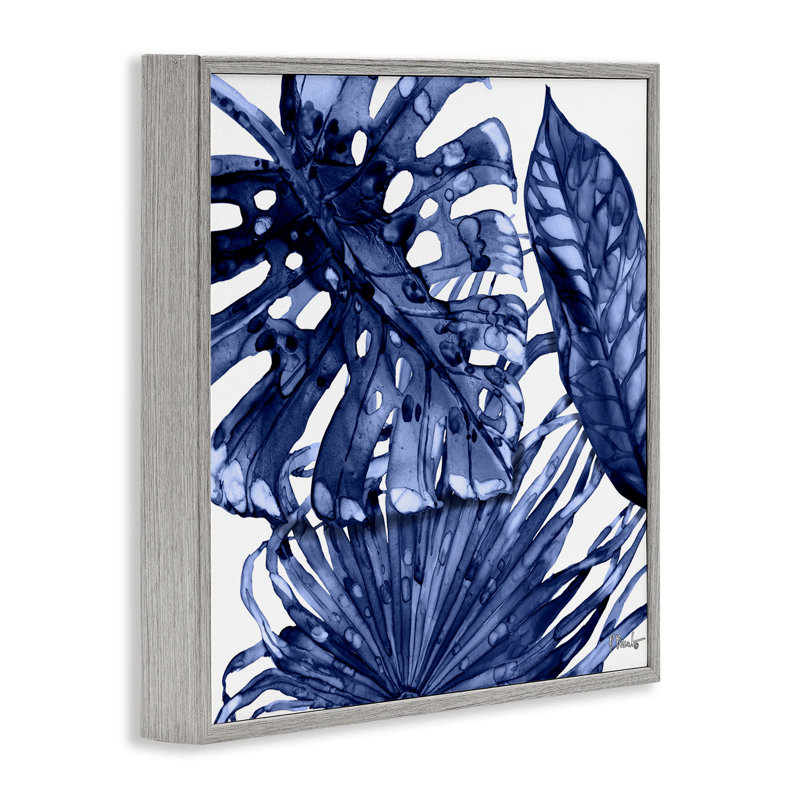 «Blue Hued Palms», art de la giclée encadrée par Paul Brent, Estampe numérique Farmhouse, H 17 po x l 17 po