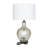 Glass Champagne Table Lamp with Drum Shade